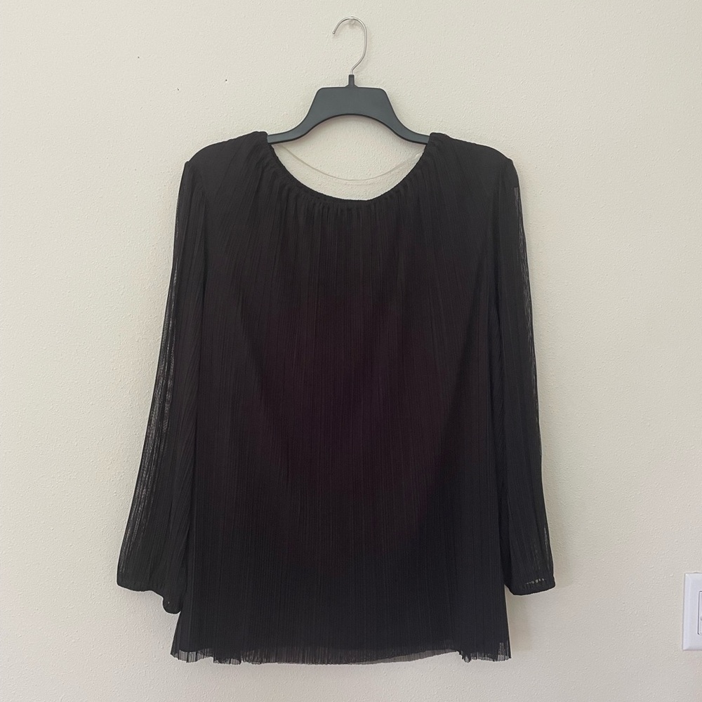 🌷 Terra & Sky Black Sheer Top/Blouse #16